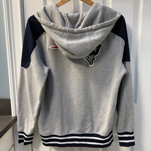 New England Patriots Throwback Lined Full Zip Hoodie Sweatshirt NFL Size Medium - Picture 6 of 8